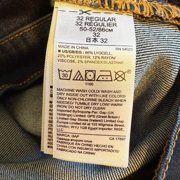 GAP True Skinny Dark Wash Skinny Jeans 32R - Picture 5 of 5